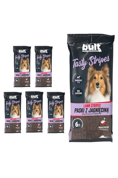 Bult Tasty Strips recompense pentru câini Miel 5x60g