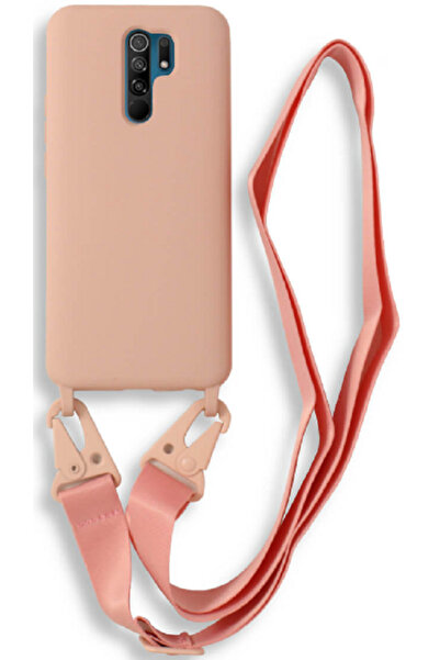 Bodycell Θήκη Σιλικόνης με Λουράκι Λαιμού - Xiaomi Redmi 9 - Pink