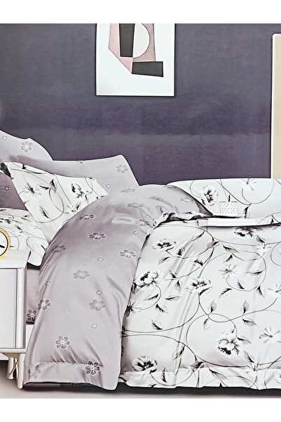MILANO COLLECTION Finet Σετ Παπλωματοθήκης 6 Τεμαχίων Γκρι MC-6027