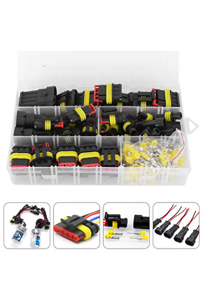 gaman 352 Parça Konnektör Set Kutulu 1-2-3-4 Pin Su Geçirmez Otomotiv Konnekt...