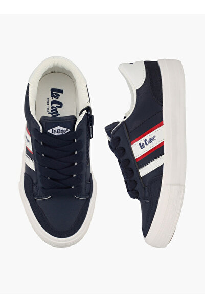 Lee Cooper أحذية رياضية للأولاد برباط وكعب منخفض مع طباعة شعار