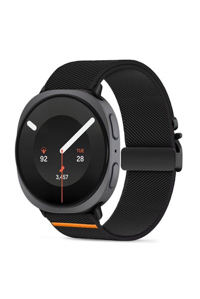 Tech-Protect Nylon Clasp Strap for Samsung Galaxy Watch 8/9 40/44/46mm, Black