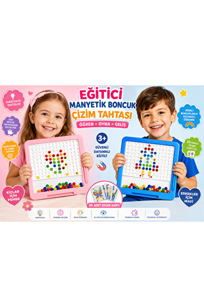 ARAT DİAMOND TOYS Eğitici Manyetik Boncuk Çizim Tahtası – Çocuklar İçin Zeka ...