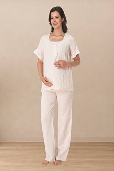Puerpera Effortt Muslin Fabric Maternity Pajama Set 3082