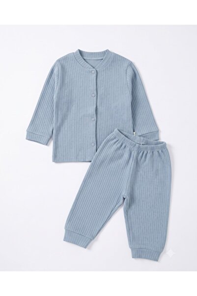 voyyo kids baby 3-6-9-12 Months 100% Cotton Newborn Ribbed Bottom and Top Paj...