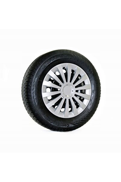 NO BRAND 4x Capace universale Meridian Silver, argintii, de 13 inci, pentru r...