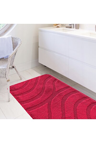 NO BRAND Covorașe de baie decupate, Set Simfonie Burgundy, 50 cm x 80 cm și 4...