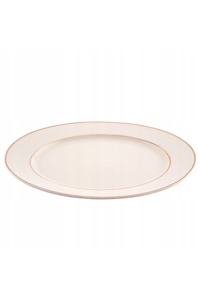 NO BRAND MariaPaula Classic Nova Ecru Gold Line platou de servire 31cm