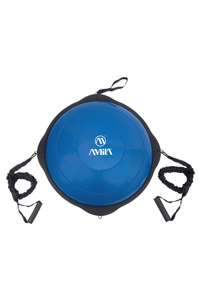 Amila Balance Ball με Ξύλινη Βάση Μπλε 63cm