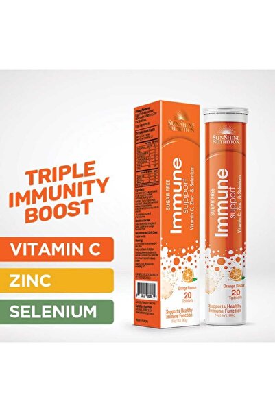 SUNSHINE IMMUNE SUPPORT SUGAR FREE EFFERVESCENT 20'S