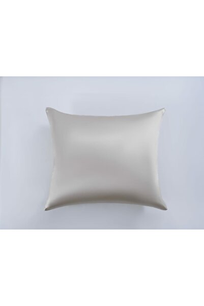NO BRAND Față de pernă din mătase 40x40 Bej Culoare Uni Premium