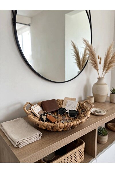 Bohem studio Hasır Çok Amaçlı Organizer Sepet - 25 cm