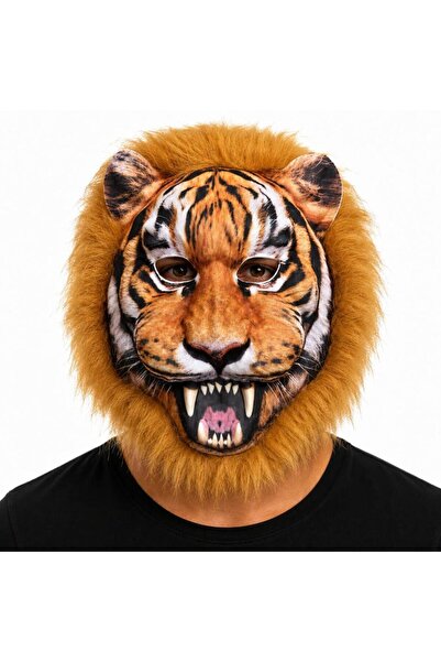 NW NessiWorld Brown Mane Long-Haired Tiger Eva Mask