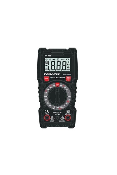 Toolfıx Tf-133 Işıklı Dijital Multimetre Ölçü Aleti