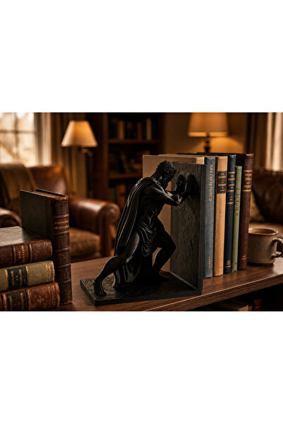 KUNDUZ AHŞAP TASARIM ATÖLYESİ Sisyphus Book Holder Book Support with Mytholog...