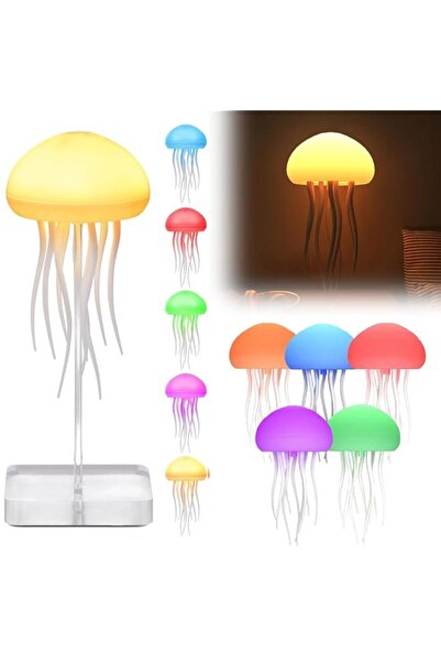 Generic Brand LED Jellyfish Lamp, RGB Gradient Voice Control Jellyfish Bedsid...