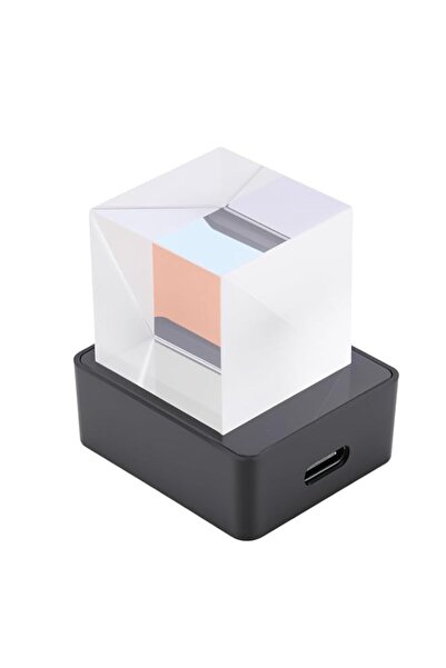 Generic Brand Goshyda 3D Holographic Crystal Cube with Digital Clock & Weathe...