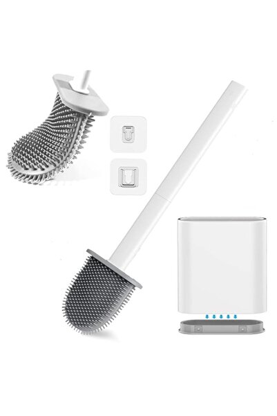 Generic AMERTEER Toilet Brush and Holder Set - Silicone Toilet Brush for Bath...