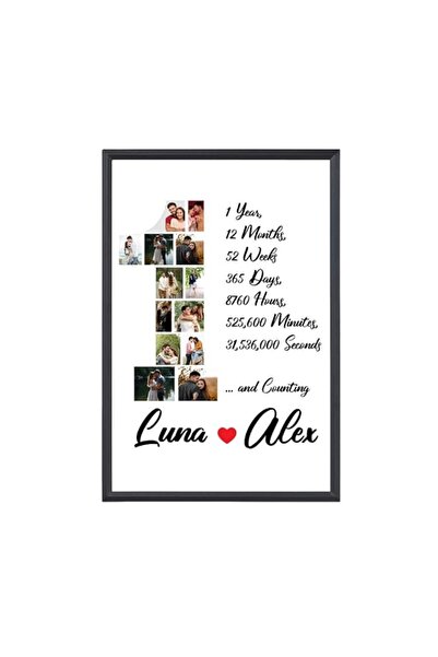 Generic Brand Customized Anniversary Collage Frame – Personalized Photo Colla...
