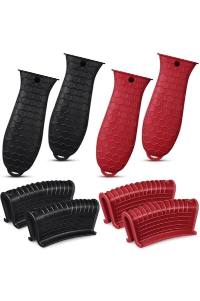 Generic Silicone Hot Handle Holder Non Slip Pot Handle Covers, Sleeve Heat Re...