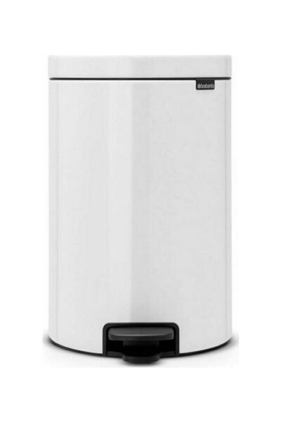 Brabantia Νιουάικον Κάδος Απορριμμάτων με Πεντάλ Μεταλλικός Λευκός 20λτ