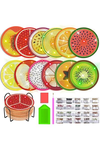 Generic Billbotk 12 Pieces Diamond Painting Coasters Kit with Holder, Diamond...