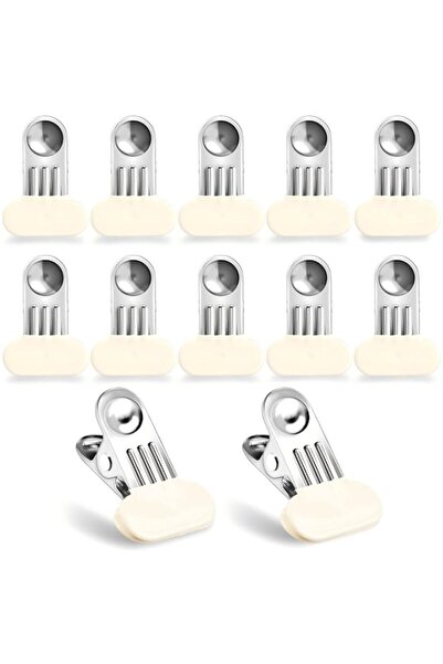 Generic Wide Metal Clothes Pins with Non-Slip Rubber Grip, White Rust Resista...