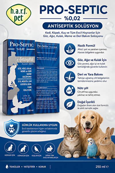 h.a.r.f. pet Pro-Septic %0,02 Antiseptik Solüsyon tüm evcil hayvanlar için ya...