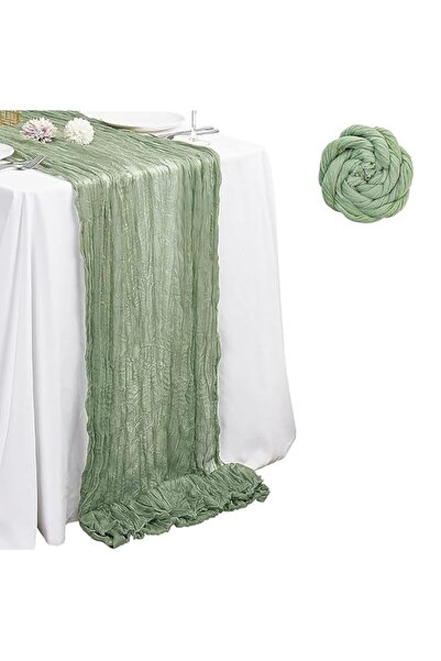 Generic JOEBO Table Runner,90 x 300 cm Tablecloth Boho Wedding Decor 10 Ft Ru...