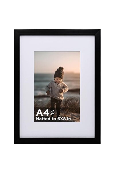 Generic Brand KINLINK A4 Frame Black, Wooden 8.3 x 11.7 Frame with Plexiglass...