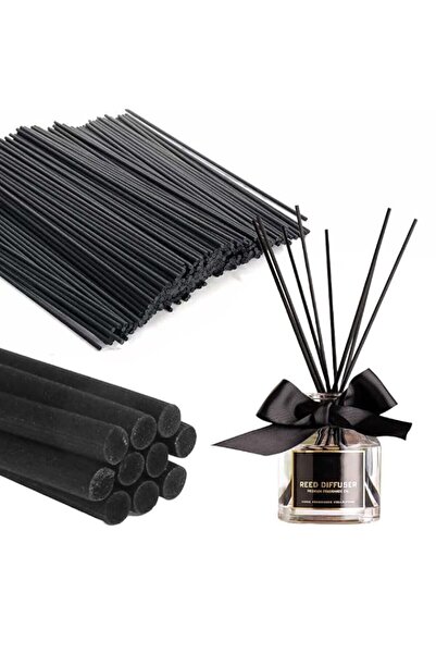 Generic Brand 100pcs Black Fibre Reed Diffuser Sticks, 20cm x 4mm Aroma Diffu...