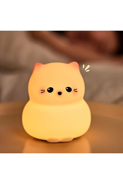 Generic Brand Cute Guardian Kitty Cat Night Light for Kids – Soft Silicone To...