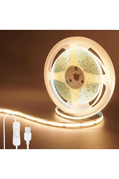 Generic 5V USB COB LED Strip Lights with Switch,9.84FT/3M,Warm White 3000K,32...