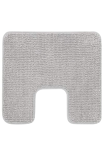 Generic Brand jqm Toftbo 100% Polyester Pedestal Mat Grey White 55x60cm
