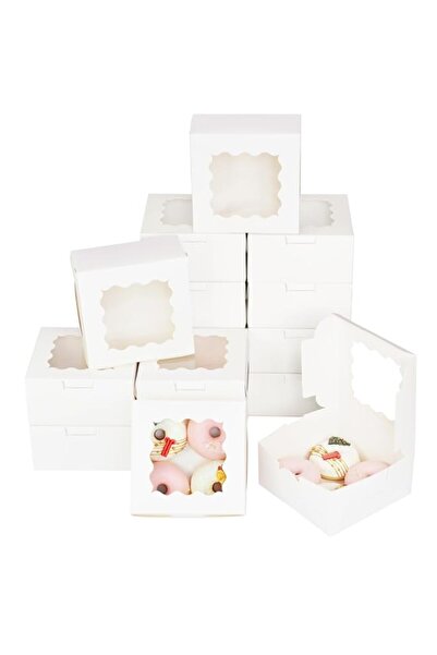 Generic White Bakery Boxes with Window, 20 Pack Cookie Boxes, Mini Cake Boxes...