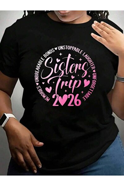 23ERVA تي شيرت برسومات سوداء من Sisters 2026 Memories Friends Weekend Cruise ...
