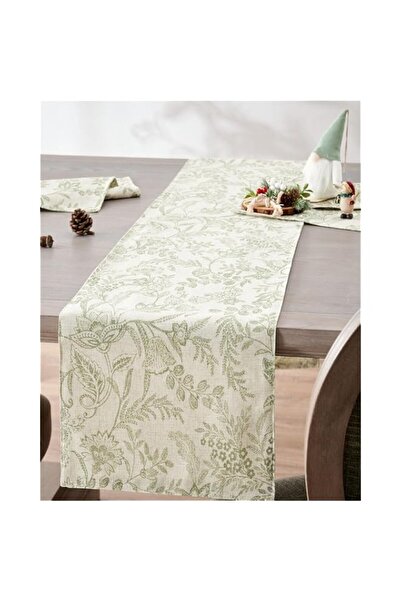 Generic JINCHAN Spring Table Runner Linen Farmhouse Table Cloth Green Floral ...
