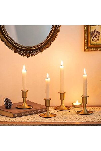 Generic YelaJoy Gold Taper Candle Holder Vintage: Small Candle Sticks Holder ...