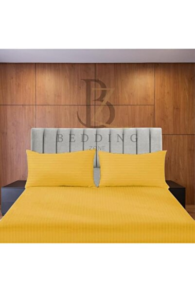 Generic 3-Piece Stripe Fitted Sheet Set - Includes 1 Fitted Sheet and 2 Pillo...