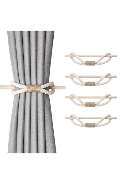 Generic Brand Natural Cotton Rope Curtain Tiebacks (4 Pack) – Decorative Hand...