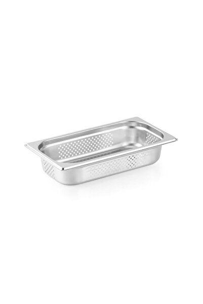 Generic Vague Stainless Steel 1/3 Perforated Gastronorm Pan, 65 mm Size