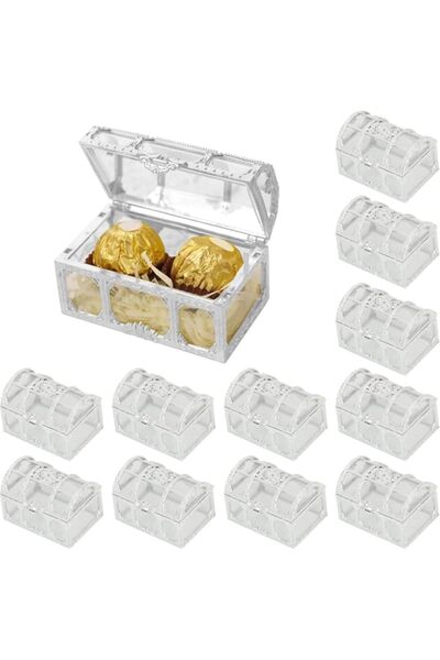 Generic Treasure Chest Candy Boxes, Durable Clear Plastic Party Favor Boxes f...