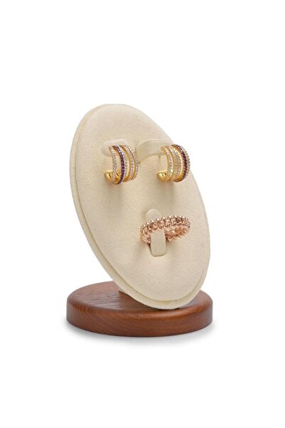 Generic Tazweeq Ring Holder, Jewelry Display for Vendors, Wooden Earring Disp...