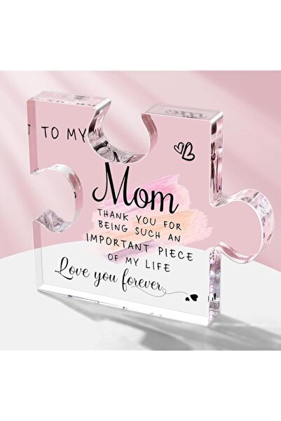 Generic Brand Mother’s Day Gifts for Mom, Acrylic Puzzle Piece Plaque, Mom Va...