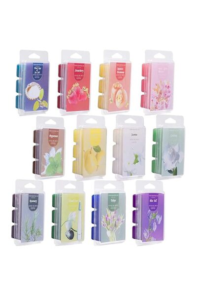 Generic Brand Tazweeq Set of 12 Scented Soy Wax Melts, Assorted 2.5oz Wax Cub...