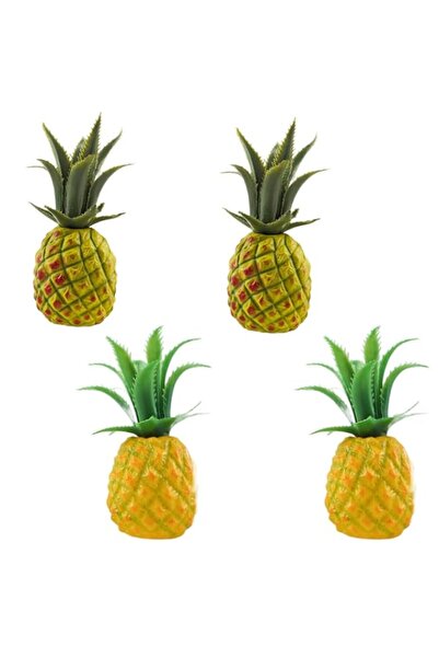 Generic Artificial Pineapples, 4 Pack Fake Pineapples for Home Decor, Simulat...