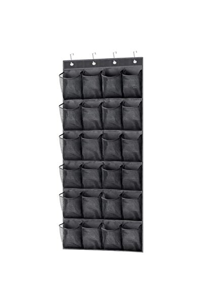 Generic Over the Door Shoe Storage Organiser, 24 Large Mesh Pockets Hanging S...