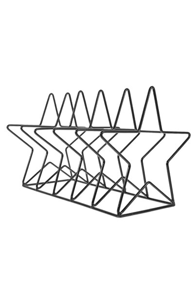 Generic Tazweeq Iron Star-Shaped Desktop Organizer for Vinyl Records, CD, Boo...