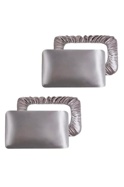 Generic Silk Satin Pillowcases Set, Soft, Travel Pillow Covers with Elastic B...