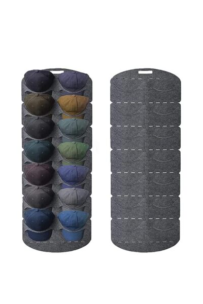 Generic Joyzzz Baseball Caps Hat Organizer, 14 Pocket Grey Over Door Hat Rack...